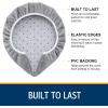 imageSmiry Soft Chenille Bathroom Toilet Lid Cover Machine Washable Covers 175x15 Fits Most Round Elongated and Oblong Lids Accessories Decor WhiteGrey