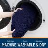 imageSmiry Soft Chenille Bathroom Toilet Lid Cover Machine Washable Covers 175x15 Fits Most Round Elongated and Oblong Lids Accessories Decor WhiteNavy Blue