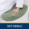 imageSmiry Soft Chenille Bathroom Toilet Lid Cover Machine Washable Covers 175x15 Fits Most Round Elongated and Oblong Lids Accessories Decor WhiteSage Green