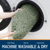 imageSmiry Soft Chenille Bathroom Toilet Lid Cover Machine Washable Covers 175x15 Fits Most Round Elongated and Oblong Lids Accessories Decor WhiteSage Green