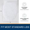 imageSmiry Soft Chenille Bathroom Toilet Lid Cover Machine Washable Covers 175x15 Fits Most Round Elongated and Oblong Lids Accessories Decor WhiteWhite