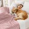 imageSmiry Waterproof Blanket Throw for Large Dogs Soft Reversible Dog Blanket for Sofa Couch Bed Washable Leakproof Sherpa Fleece Furniture Couch Cover Protector50quotx60quot GreyWhitePinkWhite