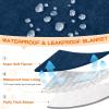 imageSmiry Waterproof Blanket Throw for Large Dogs Soft Reversible Dog Blanket for Sofa Couch Bed Washable Leakproof Sherpa Fleece Furniture Couch Cover Protector50quotx60quot GreyWhiteNavyWhite