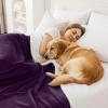imageSmiry Waterproof Blanket Throw for Large Dogs Soft Reversible Dog Blanket for Sofa Couch Bed Washable Leakproof Sherpa Fleece Furniture Couch Cover Protector50quotx60quot GreyWhiteDark PurpleWhite