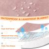 imageSmiry Waterproof Blanket Throw for Large Dogs Soft Reversible Dog Blanket for Sofa Couch Bed Washable Leakproof Sherpa Fleece Furniture Couch Cover Protector50quotx60quot GreyWhitePinkWhite