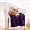 imageSmiry Waterproof Blanket Throw for Large Dogs Soft Reversible Dog Blanket for Sofa Couch Bed Washable Leakproof Sherpa Fleece Furniture Couch Cover Protector50quotx60quot GreyWhiteDark PurpleWhite