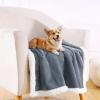 imageSmiry Waterproof Blanket Throw for Large Dogs Soft Reversible Dog Blanket for Sofa Couch Bed Washable Leakproof Sherpa Fleece Furniture Couch Cover Protector50quotx60quot GreyWhiteGreyWhite