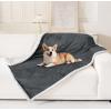 imageSmiry Waterproof Blanket Throw for Large Dogs Soft Reversible Dog Blanket for Sofa Couch Bed Washable Leakproof Sherpa Fleece Furniture Couch Cover Protector50quotx60quot GreyWhiteDark GreyWhite