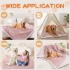 imageSmiry Waterproof Blanket Throw for Large Dogs Soft Reversible Dog Blanket for Sofa Couch Bed Washable Leakproof Sherpa Fleece Furniture Couch Cover Protector50quotx60quot GreyWhitePinkWhite