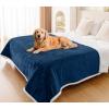 imageSmiry Waterproof Blanket Throw for Large Dogs Soft Reversible Dog Blanket for Sofa Couch Bed Washable Leakproof Sherpa Fleece Furniture Couch Cover Protector50quotx60quot GreyWhiteNavyWhite