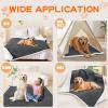 imageSmiry Waterproof Blanket Throw for Large Dogs Soft Reversible Dog Blanket for Sofa Couch Bed Washable Leakproof Sherpa Fleece Furniture Couch Cover Protector50quotx60quot GreyWhiteDark GreyWhite