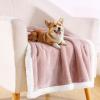 imageSmiry Waterproof Blanket Throw for Large Dogs Soft Reversible Dog Blanket for Sofa Couch Bed Washable Leakproof Sherpa Fleece Furniture Couch Cover Protector50quotx60quot GreyWhitePinkWhite
