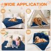 imageSmiry Waterproof Blanket Throw for Large Dogs Soft Reversible Dog Blanket for Sofa Couch Bed Washable Leakproof Sherpa Fleece Furniture Couch Cover Protector50quotx60quot GreyWhiteNavyWhite
