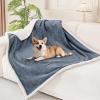 imageSmiry Waterproof Blanket Throw for Large Dogs Soft Reversible Dog Blanket for Sofa Couch Bed Washable Leakproof Sherpa Fleece Furniture Couch Cover Protector50quotx60quot GreyWhiteGreyWhite