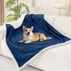 imageSmiry Waterproof Blanket Throw for Large Dogs Soft Reversible Dog Blanket for Sofa Couch Bed Washable Leakproof Sherpa Fleece Furniture Couch Cover Protector50quotx60quot GreyWhiteNavyWhite