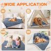imageSmiry Waterproof Blanket Throw for Large Dogs Soft Reversible Dog Blanket for Sofa Couch Bed Washable Leakproof Sherpa Fleece Furniture Couch Cover Protector50quotx60quot GreyWhiteGreyWhite