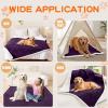 imageSmiry Waterproof Blanket Throw for Large Dogs Soft Reversible Dog Blanket for Sofa Couch Bed Washable Leakproof Sherpa Fleece Furniture Couch Cover Protector50quotx60quot GreyWhiteDark PurpleWhite