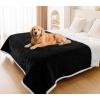 imageSmiry Waterproof Blanket Throw for Large Dogs Soft Reversible Dog Blanket for Sofa Couch Bed Washable Leakproof Sherpa Fleece Furniture Couch Cover Protector50quotx60quot GreyWhiteBlackWhite