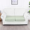 imageSmiry Waterproof Couch Cushion Covers Stretch Jacquard Thick Sofa Cushion Covers Washable Seat Slipcover Elastic Furniture Protector for Pets Kid 3PC GreyGreen