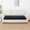 imageSmiry Waterproof Couch Cushion Covers Stretch Jacquard Thick Sofa Cushion Covers Washable Seat Slipcover Elastic Furniture Protector for Pets Kid 3PC GreyBlack