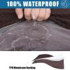 imageSmiry Waterproof Couch Cushion Covers Stretch Jacquard Thick Sofa Cushion Covers Washable Seat Slipcover Elastic Furniture Protector for Pets Kid 3PC GreyChocolate