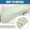 imageSmiry Waterproof Couch Cushion Covers Stretch Jacquard Thick Sofa Cushion Covers Washable Seat Slipcover Elastic Furniture Protector for Pets Kid 3PC GreyGreen
