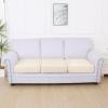 imageSmiry Waterproof Couch Cushion Covers Stretch Jacquard Thick Sofa Cushion Covers Washable Seat Slipcover Elastic Furniture Protector for Pets Kid 3PC GreyBeige