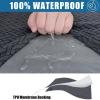 imageSmiry Waterproof Couch Cushion Covers Stretch Jacquard Thick Sofa Cushion Covers Washable Seat Slipcover Elastic Furniture Protector for Pets Kid 3PC GreyDark Grey