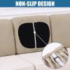 imageSmiry Waterproof Couch Cushion Covers Stretch Jacquard Thick Sofa Cushion Covers Washable Seat Slipcover Elastic Furniture Protector for Pets Kid 3PC GreyCamel
