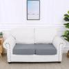 imageSmiry Waterproof Couch Cushion Covers Stretch Jacquard Thick Sofa Cushion Covers Washable Seat Slipcover Elastic Furniture Protector for Pets Kid 3PC GreyLight Grey