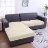 imageSmiry Waterproof Couch Cushion Covers Stretch Jacquard Thick Sofa Cushion Covers Washable Seat Slipcover Elastic Furniture Protector for Pets Kid 3PC GreyBeige