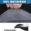 imageSmiry Waterproof Couch Cushion Covers Stretch Jacquard Thick Sofa Cushion Covers Washable Seat Slipcover Elastic Furniture Protector for Pets Kid 3PC GreyBlack