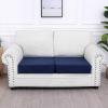 imageSmiry Waterproof Couch Cushion Covers Stretch Jacquard Thick Sofa Cushion Covers Washable Seat Slipcover Elastic Furniture Protector for Pets Kid 3PC GreyNavy