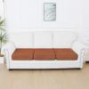 imageSmiry Waterproof Couch Cushion Covers Stretch Jacquard Thick Sofa Cushion Covers Washable Seat Slipcover Elastic Furniture Protector for Pets Kid 3PC GreyRust