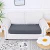 imageSmiry Waterproof Couch Cushion Covers Stretch Jacquard Thick Sofa Cushion Covers Washable Seat Slipcover Elastic Furniture Protector for Pets Kid 3PC GreyGrey