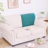 imageSmiry Waterproof Couch Cushion Covers Stretch Jacquard Thick Sofa Cushion Covers Washable Seat Slipcover Elastic Furniture Protector for Pets Kid 3PC GreyPeacock Green