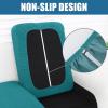 imageSmiry Waterproof Couch Cushion Covers Stretch Jacquard Thick Sofa Cushion Covers Washable Seat Slipcover Elastic Furniture Protector for Pets Kid 3PC GreyPeacock Green