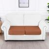 imageSmiry Waterproof Couch Cushion Covers Stretch Jacquard Thick Sofa Cushion Covers Washable Seat Slipcover Elastic Furniture Protector for Pets Kid 3PC GreyRust