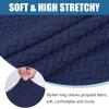 imageSmiry Waterproof Couch Cushion Covers Stretch Jacquard Thick Sofa Cushion Covers Washable Seat Slipcover Elastic Furniture Protector for Pets Kid 3PC GreyNavy