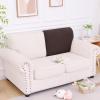 imageSmiry Waterproof Couch Cushion Covers Stretch Jacquard Thick Sofa Cushion Covers Washable Seat Slipcover Elastic Furniture Protector for Pets Kid 3PC GreyChocolate