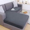 imageSmiry Waterproof Couch Cushion Covers Stretch Jacquard Thick Sofa Cushion Covers Washable Seat Slipcover Elastic Furniture Protector for Pets Kid 3PC GreyGrey