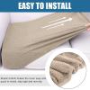 imageSmiry Waterproof Couch Cushion Covers Stretch Jacquard Thick Sofa Cushion Covers Washable Seat Slipcover Elastic Furniture Protector for Pets Kid 3PC GreyCamel