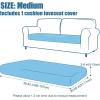 imageSmiry Waterproof Couch Cushion Covers Stretch Jacquard Thick Sofa Cushion Covers Washable Seat Slipcover Elastic Furniture Protector for Pets Kid 3PC GreyRust