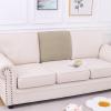 imageSmiry Waterproof Couch Cushion Covers Stretch Jacquard Thick Sofa Cushion Covers Washable Seat Slipcover Elastic Furniture Protector for Pets Kid 3PC GreyCamel