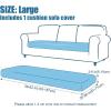 imageSmiry Waterproof Couch Cushion Covers Stretch Jacquard Thick Sofa Cushion Covers Washable Seat Slipcover Elastic Furniture Protector for Pets Kid 3PC GreyBeige