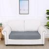 imageSmiry Waterproof Couch Cushion Covers Stretch Jacquard Thick Sofa Cushion Covers Washable Seat Slipcover Elastic Furniture Protector for Pets Kid 3PC GreyLight Grey