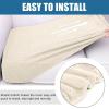 imageSmiry Waterproof Couch Cushion Covers Stretch Jacquard Thick Sofa Cushion Covers Washable Seat Slipcover Elastic Furniture Protector for Pets Kid 3PC GreyBeige