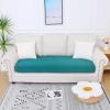 imageSmiry Waterproof Couch Cushion Covers Stretch Jacquard Thick Sofa Cushion Covers Washable Seat Slipcover Elastic Furniture Protector for Pets Kid 3PC GreyPeacock Green