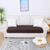 imageSmiry Waterproof Couch Cushion Covers Stretch Jacquard Thick Sofa Cushion Covers Washable Seat Slipcover Elastic Furniture Protector for Pets Kid 3PC GreyChocolate