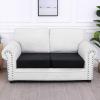 imageSmiry Waterproof Couch Cushion Covers Stretch Jacquard Thick Sofa Cushion Covers Washable Seat Slipcover Elastic Furniture Protector for Pets Kid 3PC GreyBlack